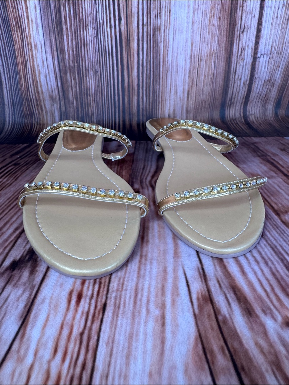 Avon Two-Band Rhinestone Slide - Picture 2 of 9